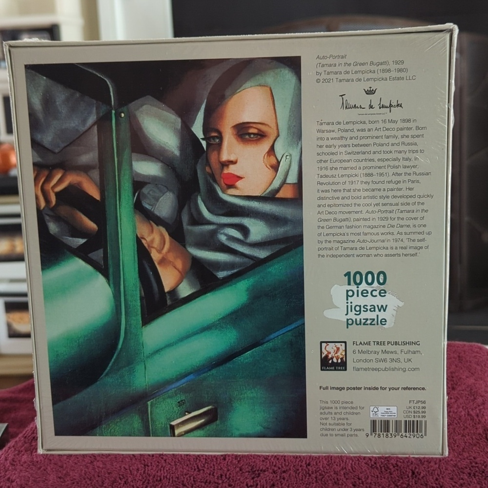 Tamara in the Green Bugatti 1000 Piece Jigsaw Puzzle New In Package - Picture 5 of 8